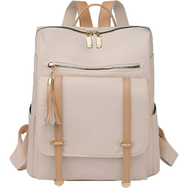 Reseryggsäck plånbok dam herr högskola personliga tillhörigheter resväska beige söt lätt arbetsryggsäck dam liten nylon tote ryggsäck
