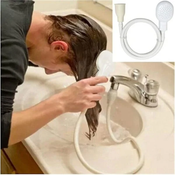 Handdusch, handdusch för diskbänk, duschslangspruta, kranförlängningsrör, handdusch för diskbänk för hårtvätt Längd 2m