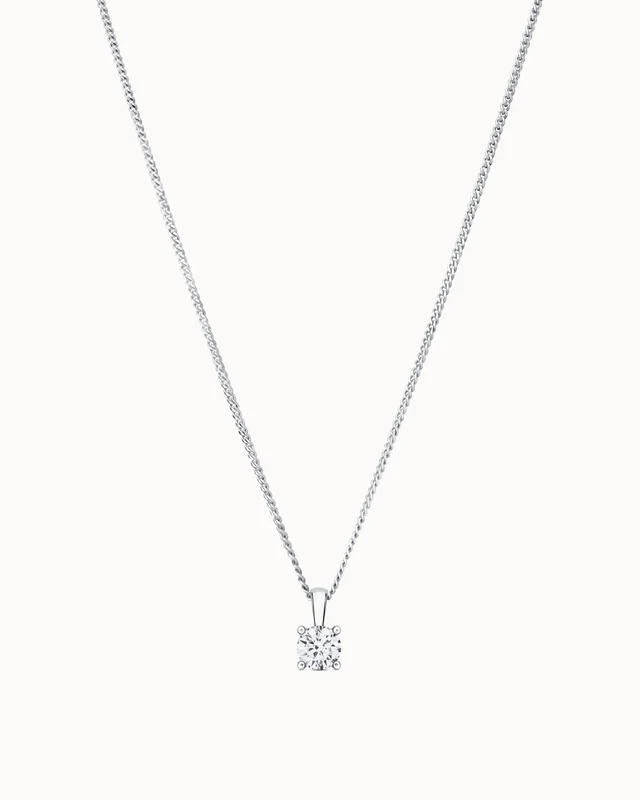 Laboratoriedyrked Diamanthalskæde Sophie 18K Platin 0.50 Carat - smykker fra Vanbruun