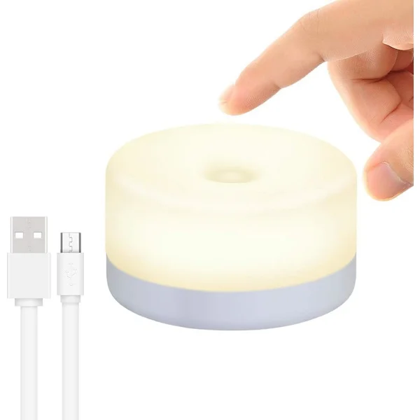 Genopladelig Mini Touch Natlampe Trådløs LED-lampe til Børn - Bærbar Dæmpbar Børnelampe