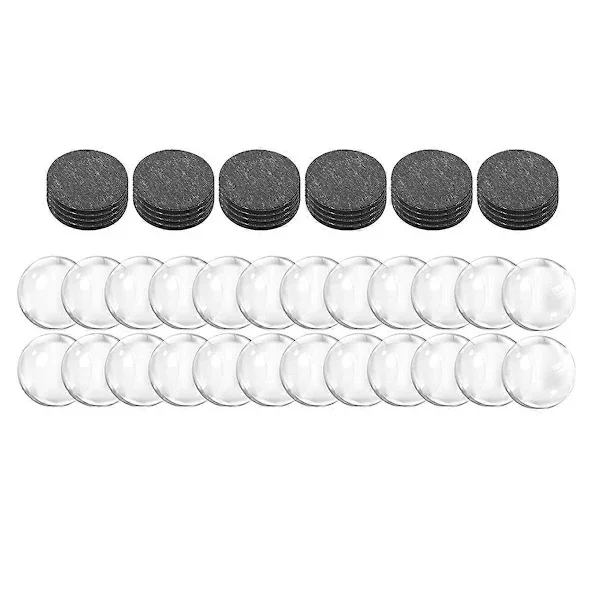 24 Set Hantverk Kylskåpsmagnet Glas Keramisk Magnet med Självhäftande Baksida och Förälder Klart Glas D