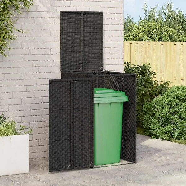 Avfallshink Box Svart 65 x 80 x 115 cm polyeten