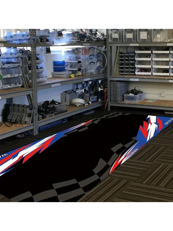 AliExpress - Tapis long de garage pour moto VIKAMA, motif drapeau à carreaux, antidérapant, résistant à l'usure, tapis de couloir pour chambre de 