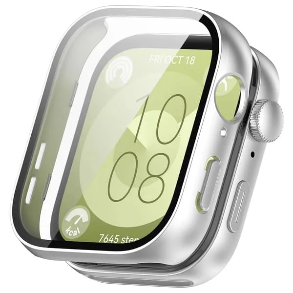 HD Glas+Fodral för Huawei Watch Fit 3 Skal Fallskydd Explosionssäkra Skärmtillbehör för Huawei Watch Fit 3 Stötfångarfodral