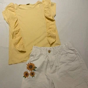 Gul tröja och shorts set barn