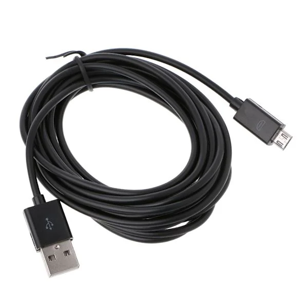 283 cm/9,28 fot mikro-USB-ladestrømkabel for PS4-kontroller Ladeledning Micro USB-ladeledning