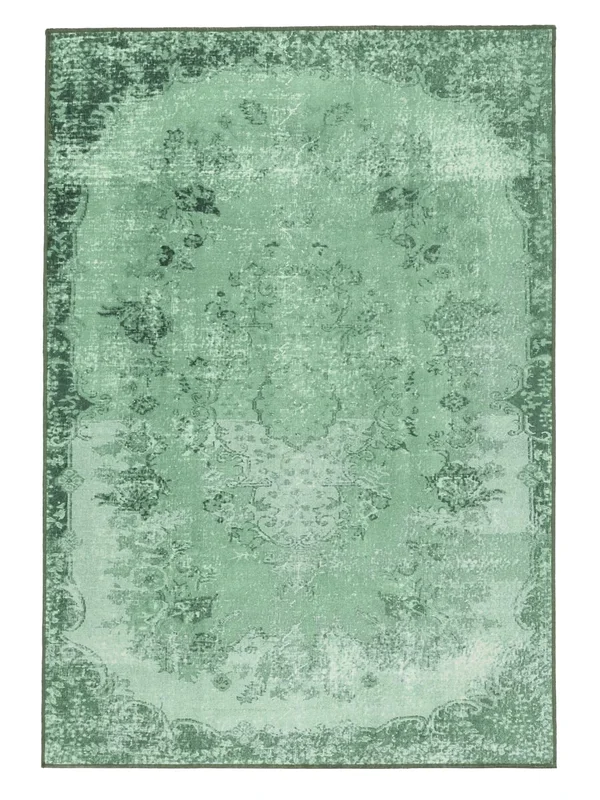 Medalhão Lavável Scarlett Tapete - Verde 160X230 Em Estilo Clássico