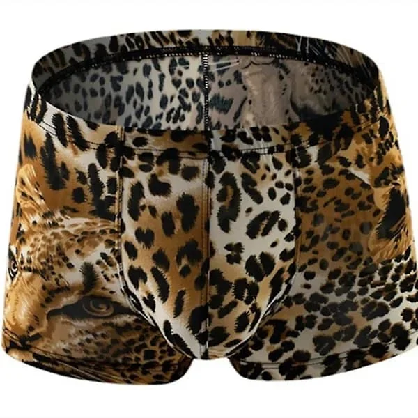 Seksikkäät miesten bokserit Homme käärmeennahka leopardi alushousut miehille hengittävät U-kupera pussi alusvaatteet Cueca Calzoncillo M-xxl 