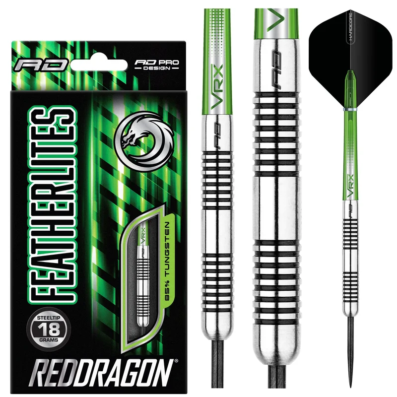 Red Dragon Featherlite 7 Darts | 10g–19g | Lightweight Dart Range Steel Tip Darts 18g | Red Dragon Darts