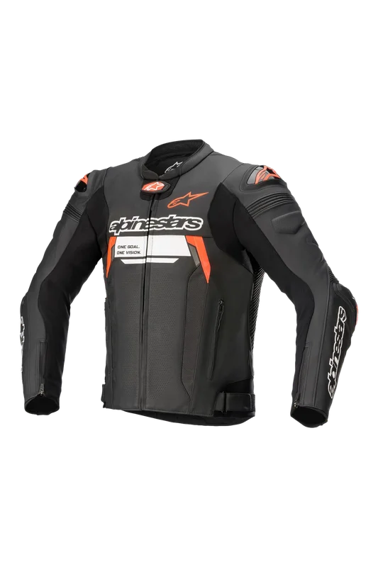 Chaqueta de Moto de Cuero Alpinestars Missile V2 Ignition Negro/Rojo 54