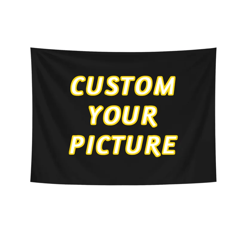 AliExpress - 1 Stück Maßgeschneiderte Wandteppiche, individuelle Banner und Logo-Hintergründe, Banner-Dekorationen, Poster