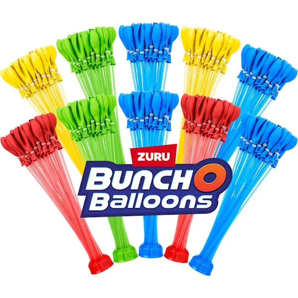 Original Bunch O Balloons 330+ snabbfyllande självförslutande vattenballonger, 10-pack utomhusvattenleksaker för barn, tonåringar, vuxna