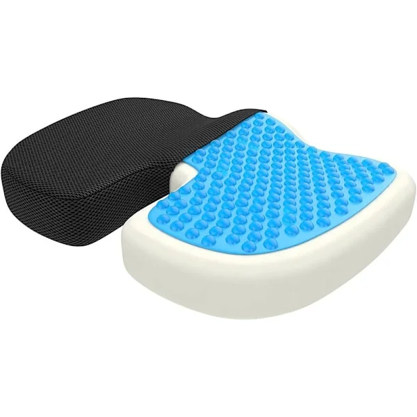 Ergonomisk Design Ortopedisk Sittdyna för Svanskotan, Memory Foam och Gel Sittkudde för Lindring av Ischiasvärk och Halkfri Botten, Ergonomisk Design 