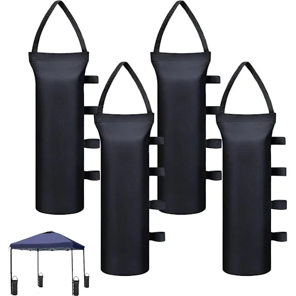 4-pack 40 kg heavy duty gazebo weights for gazebo legs, suitable for awnings, tents and gazebos (Oxford 800D - 50 x 20 cm - black)-FQ-