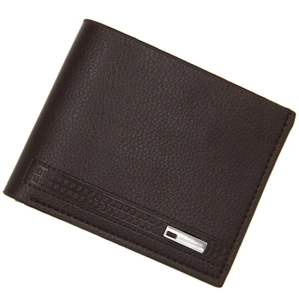 Men's Wallet Card Casual Fashion Simple Thin Wallet Youth Large Capacity Men's Wallet Card Holder Coin Purse (1 pc)