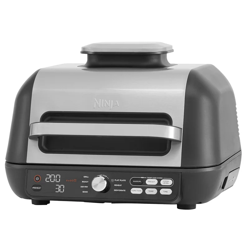 Ninja AG651EU Foodi 7-In-1 kontaktgrill - Kjøp kjøkkenmaskin hos Bakeren og Kokken' - 'Sølv & sort