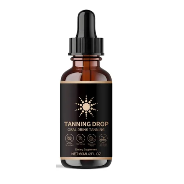 Brun-utan-sol-droppar, 60 ml Brun-utan-sol-droppar att dricka, Bronzer för ansikte och kropp