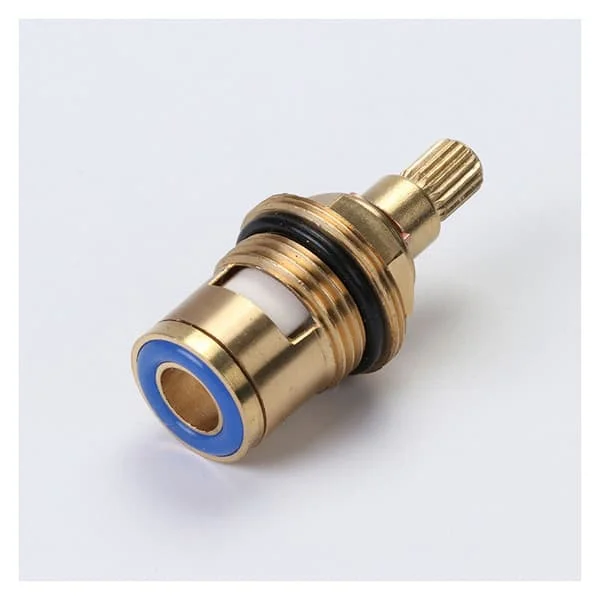 Replacement Faucet Valve Core Brass Ceramic Gland Quarter Turn Universal 1/2" Female Faucet for Bathroom Kitchen Faucet (Blue)