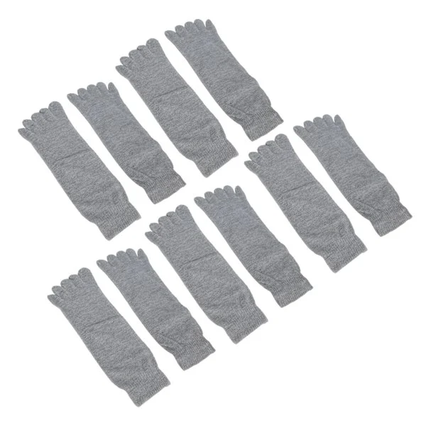5 Pairs Toe Socks Breathable Five Finger Socks Prevent Foot Odor Running Socks Yoga Socks for Men Gray