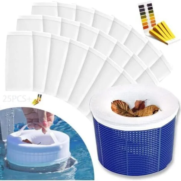 Pool Skimmer Sokker, 26 Stykker Pool Filter Sokker, Pool Skimmer Filter, Skimmer Sokker, Skimmer Forfilter, Pool Filter Sok, Pool Skimmer Sok (D)