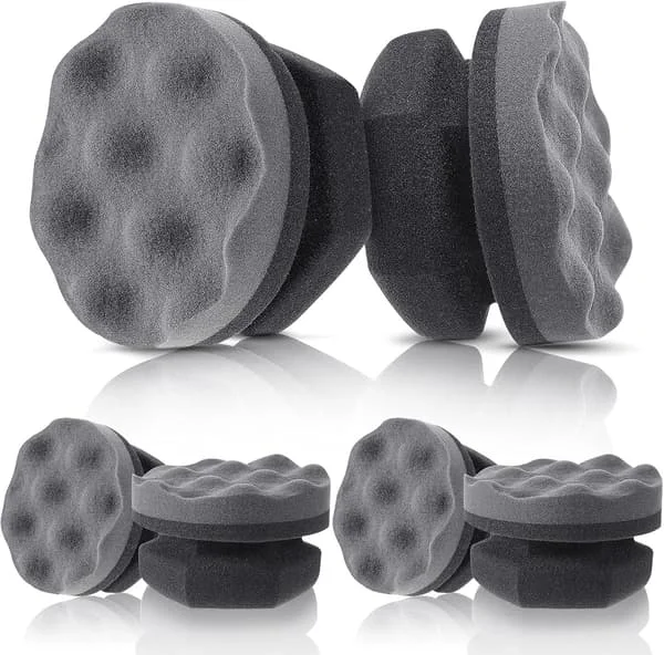 6 st Däck Hex Grip Dressing Applikator Tvättbar Däckglans Applikator Dressing Pad Bilvård Skumsvamp Återanvändbar Däckrengöringssvamp för Halkfritt
