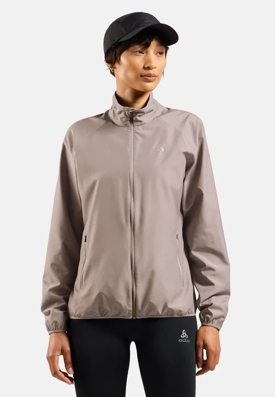 Odlo Women's Essential Light Running Jacket, XS, beige