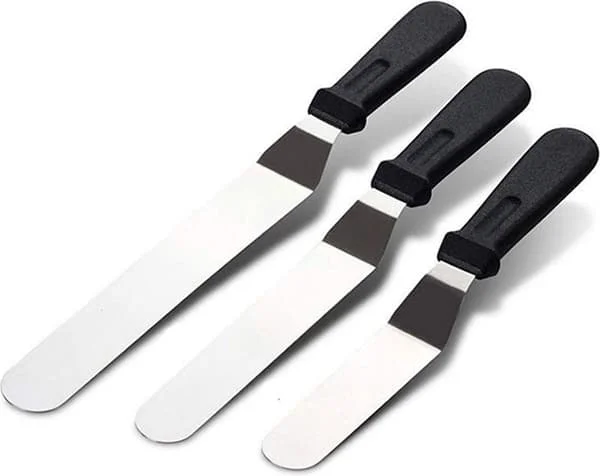 Paletknive - 3-delt - Rustfrit stål - Praktisk til at lave kager og bagværk