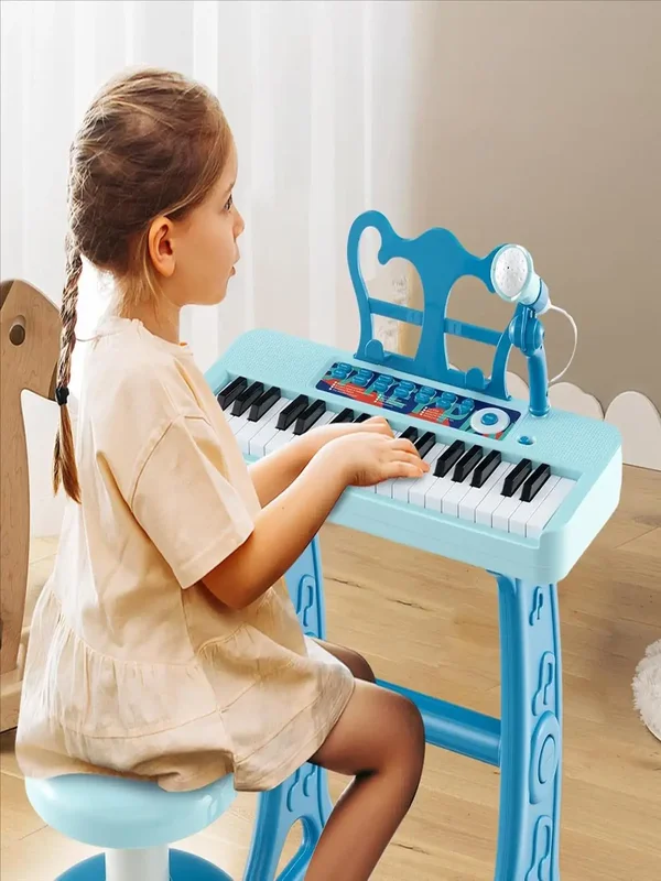 AliExpress - Clavier pour enfants 37 touches, piano électronique pour enfants avec tabouret, microphone et pupitre