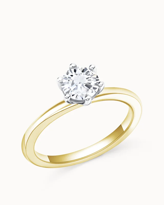 Halo Ring Hanna 18K Geel Goud - Verlovingsringen & Trouwringen van Vanbruun