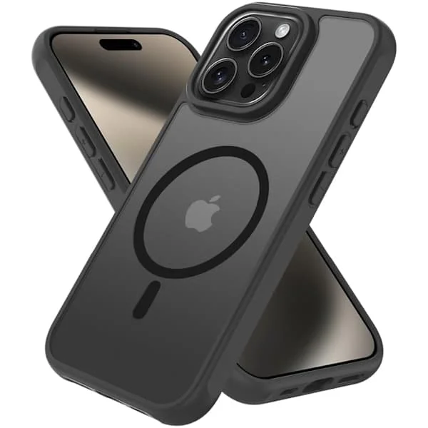 Hot tilbud til lav pris! Kompatibel med iPhone 16 Pro Mat Sort Magsafe Cover - Glad