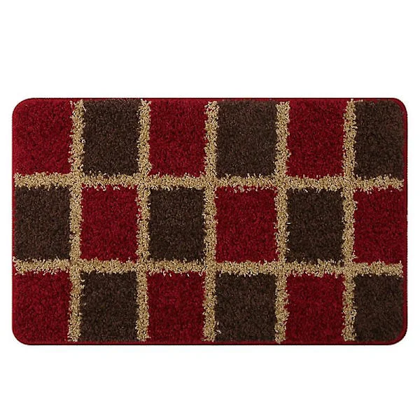 Badrumsmatta Halkfri Absorberande Dusch Badrumsmatta Matta No.b2 Röd 50x80cm