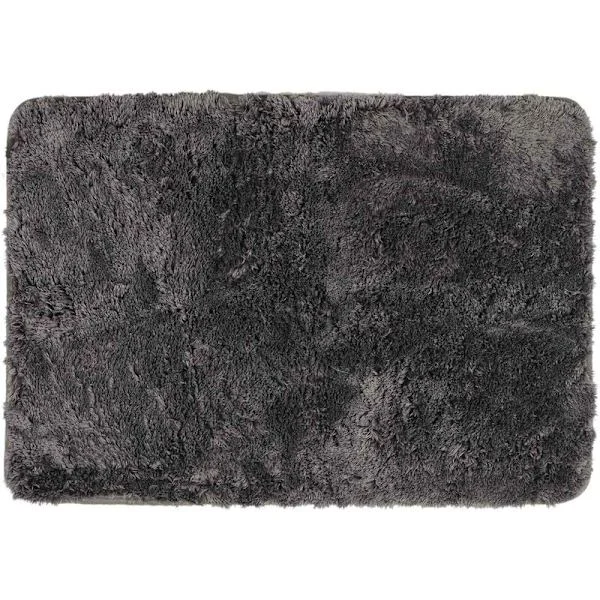 Long-haired thick rug Ins Small fresh bedroom bedside blanket living room coffee table bathroom dark gray