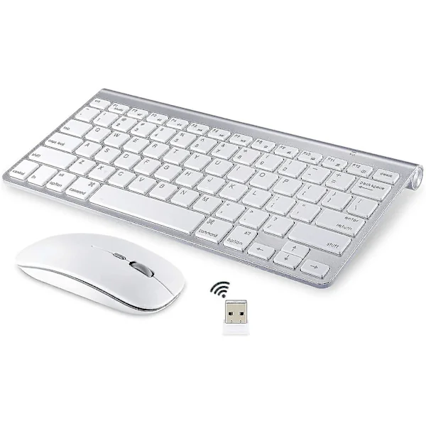 Langaton näppäimistö ja hiiri Apple iMacille, Windowsille tai Androidille (2,4 GHz langaton)