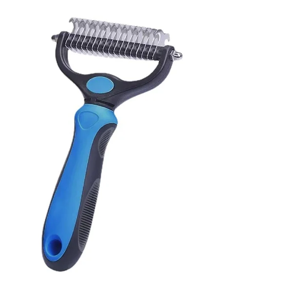 Planet Pet Grooming Brush - Dubbelsidig kratta för fällning och utredning av underull, hundborste, kattborste, hundkam, Lo