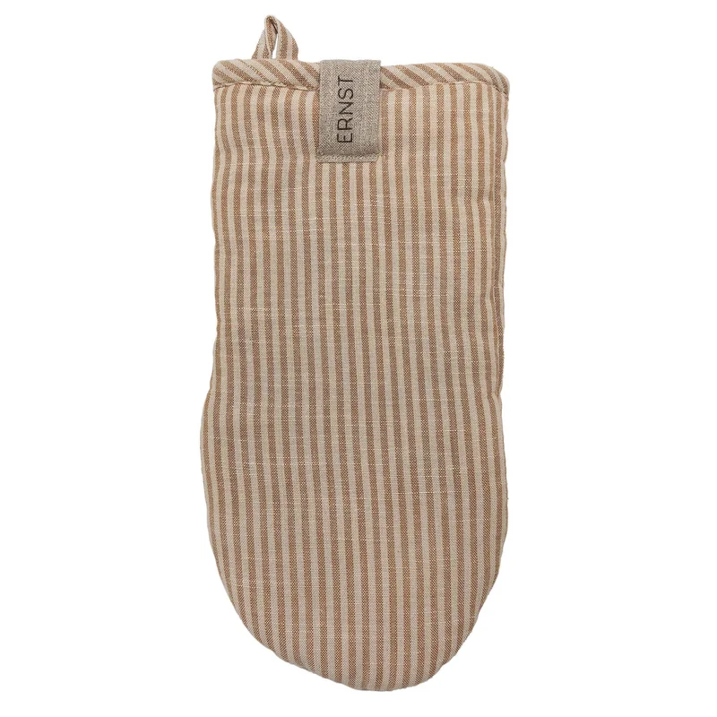 Ernst Grillvante randig, kola/beige | Matlagning > Köksredskap > Grytlappar och Grytvantar > Grytlapp | Bagaren och Kocken