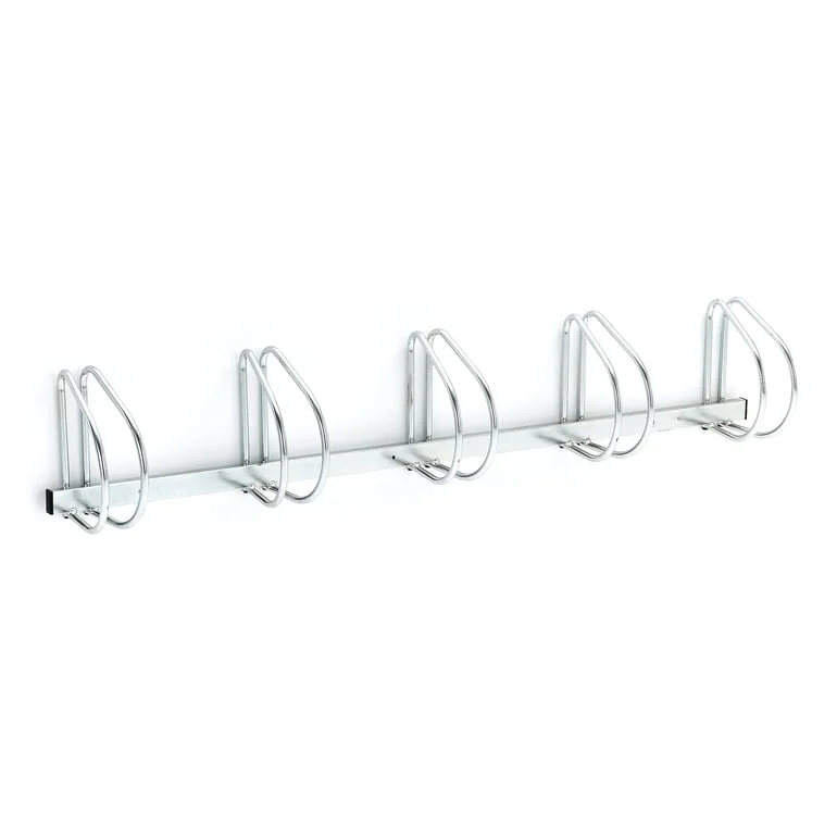 Wall mounted bicycle rack BERNARD, 5 bikes, 320x1930x280 mm
