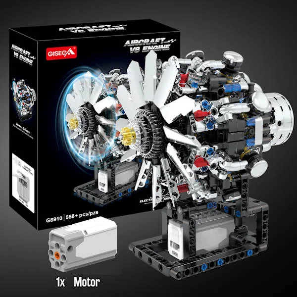 Aircraft Engine Mechanical Model Building Kit – USB-Powered Assembly Model Aero Engine