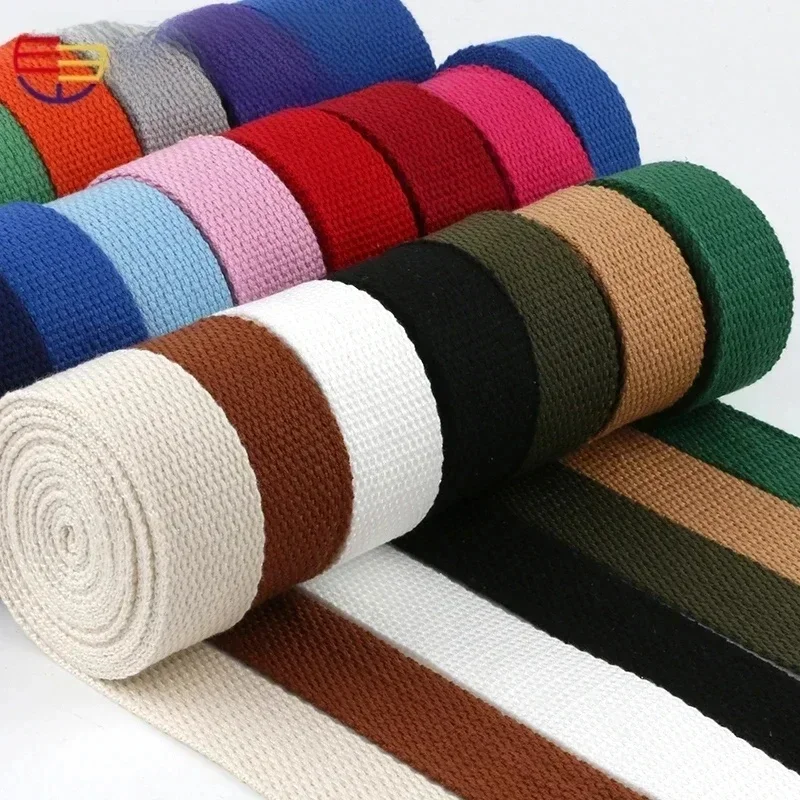 AliExpress - 5M 20/25/32/38/50mm 2mm Dickes Gurtband Polyester Baumwolle Canvas Gurtbänder Band für Rucksackgurt Gürtelband Kleidungsstück Gewebtes 