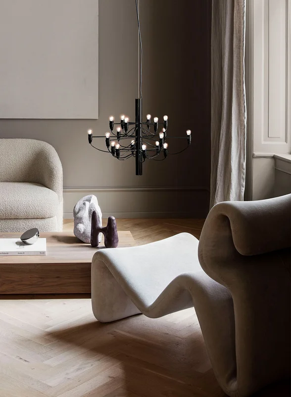 Flos 2097/18 Sarfatti lysekrone - matt sort