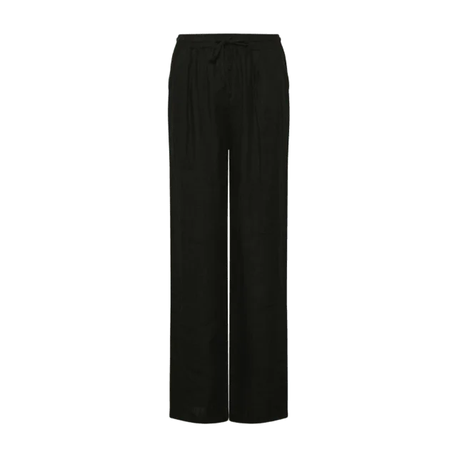 Tiffany 18870, Pants, Linen - Black Byxor Dam Svart XS-S