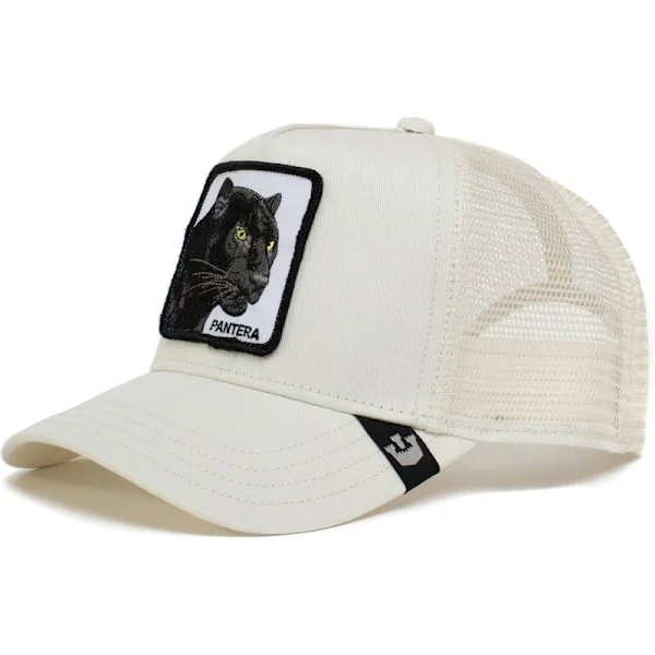 Mesh Animal Broderi Hat Snapback Hat Hvid Leopard - Perfet