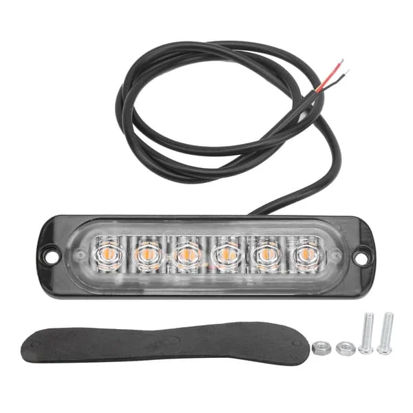 Blixtljus Nodblinkande Varningsljus 12V 6LED Gul Belysning För Lastbil Bil Motorcykel