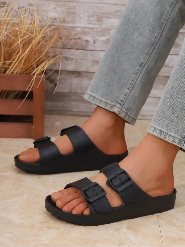 AliExpress - Herren Teen Mules Neue Sommer Retro Casual Slip-On Hausschuhe Eva Einteilige geformte Doppelriemen halb-Slip flache Hausschuhe mit 