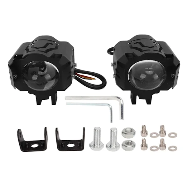 12 til 85V 60W 2 STK Motorsykkel LED-spotlight 2 fargelinser Kjørelys for utendørsbelysning