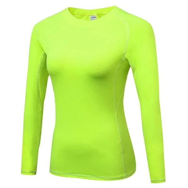 Kompressionsskjorta för kvinnor Dry Fit Långärmad Löpning Atletisk T-shirt Träningstoppar Liten 3-pack (svart+vit+grå)