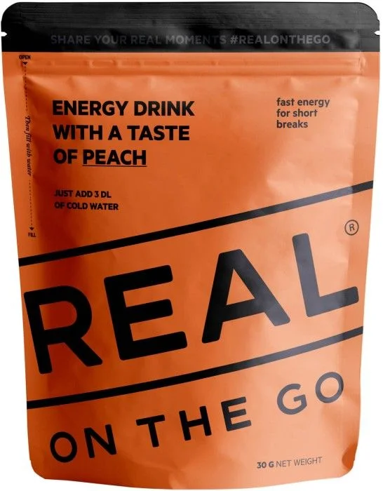 REAL On The Go Energy Drink Taste Of Peach
