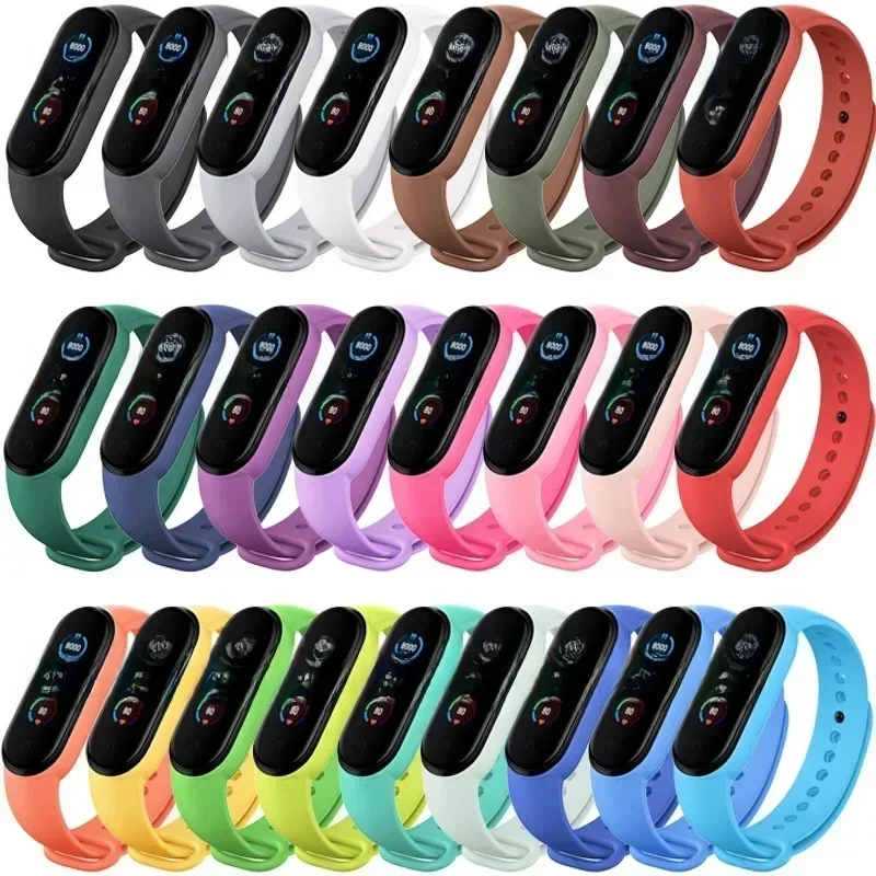AliExpress - Horlogeband Voor Xiaomi Mi Band 7 6 5 4 3 Polsband Siliconen Armband Polsbandjes MiBand 3/4 band 5 band 6 Smartwatch Accessoires