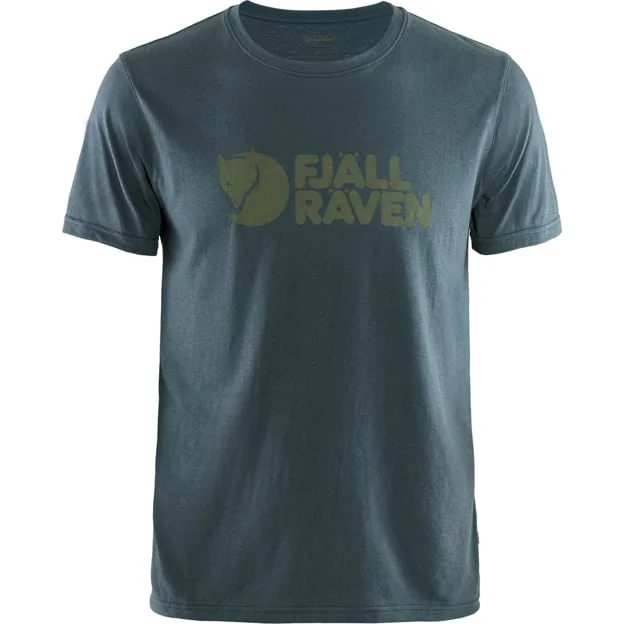 Fjällräven Logo T-Skjorte L - male - Navy - T-Skjortes & tank tops