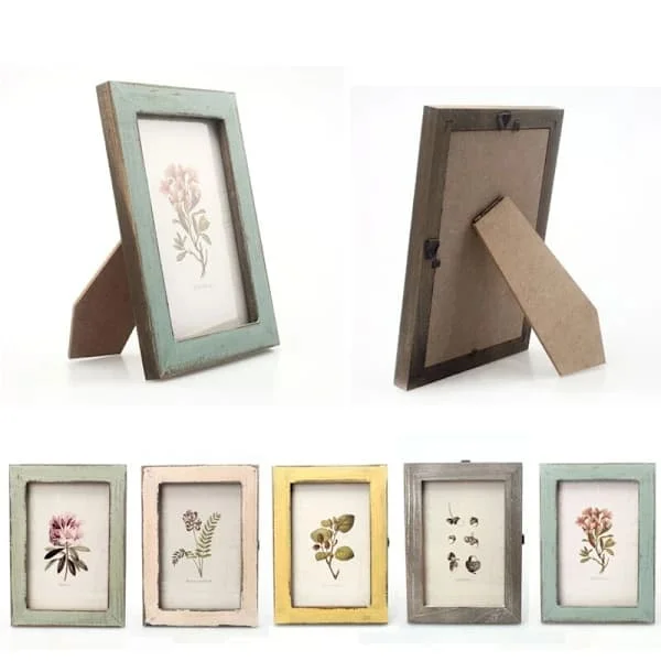 5 Väriä Laadukas Vintage Valokuvakehys Kodin Sisustus Retro Puu
