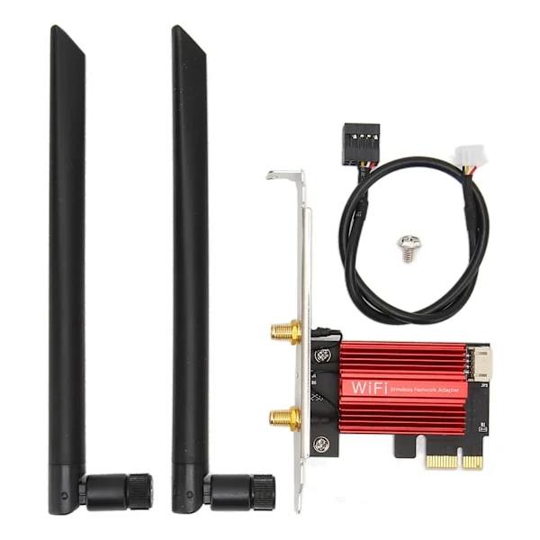PCIe WiFi 6-kort 2,4 GHz 300 Mbps 5 GHz 867 Mbps Dobbel antenne MU MIMO Bluetooth 4.2 Trådløs adapter for stasjonær PC